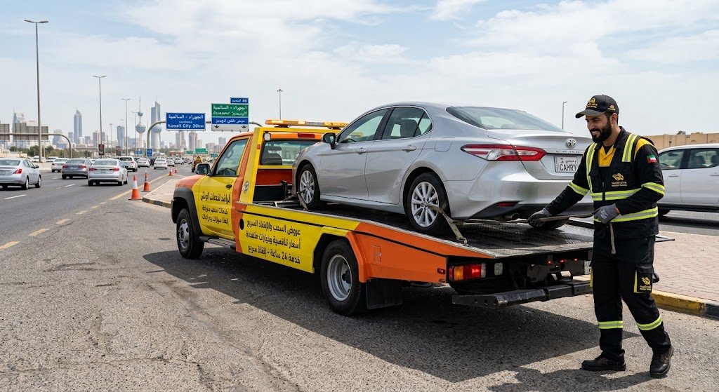 سطحة الكويت لنقل السيارات الرياضية والفارهة بامان