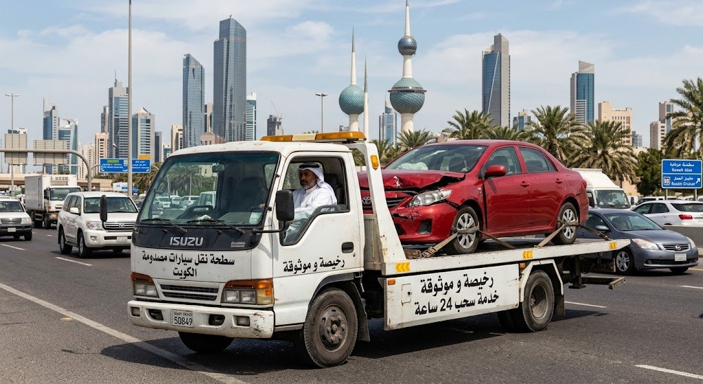 اقرب ونش سيارات بالكويت لانقاذك على الطريق